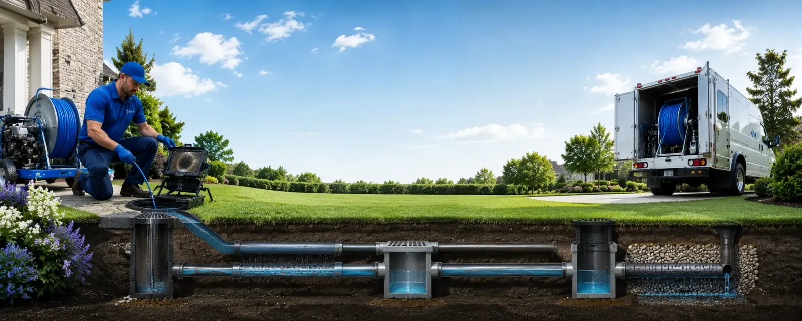 Outdoor drain cleaning information for New London, NC
